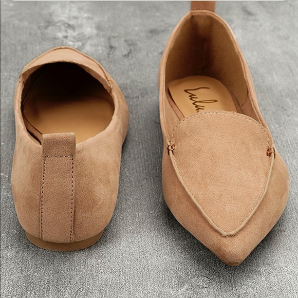 Nwt Lulus Emmy Camel Suede Pointed Toe 